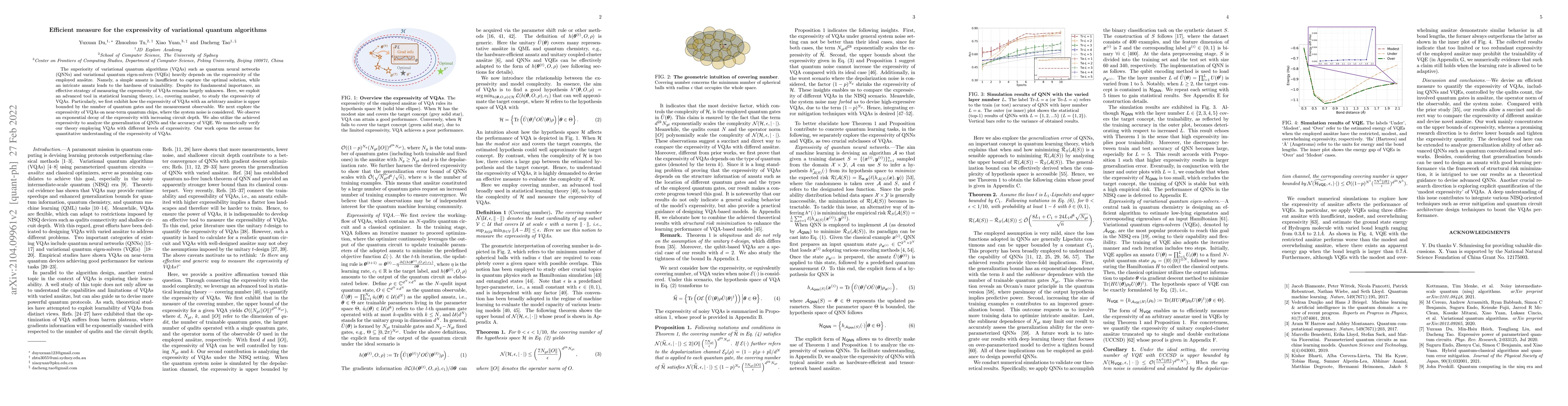 Thumbnail for Efficient measure for the expressivity of variational quantum algorithms