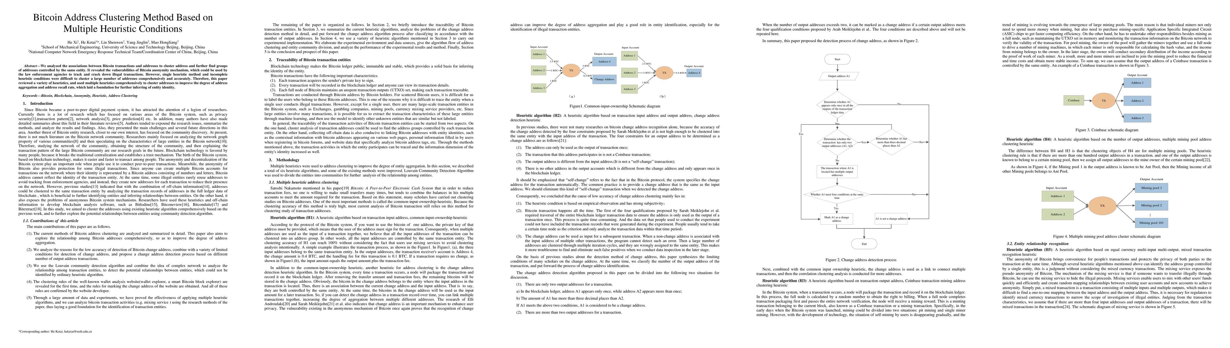 Thumbnail for Bitcoin Address Clustering Method Based on Multiple Heuristic Conditions