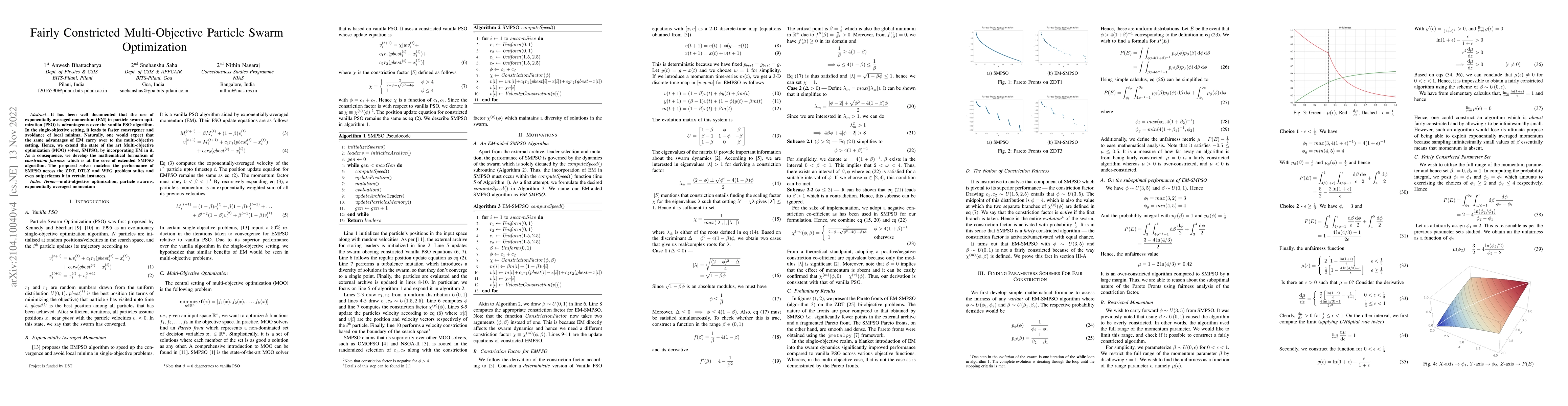 Thumbnail for Fairly Constricted Multi-Objective Particle Swarm Optimization