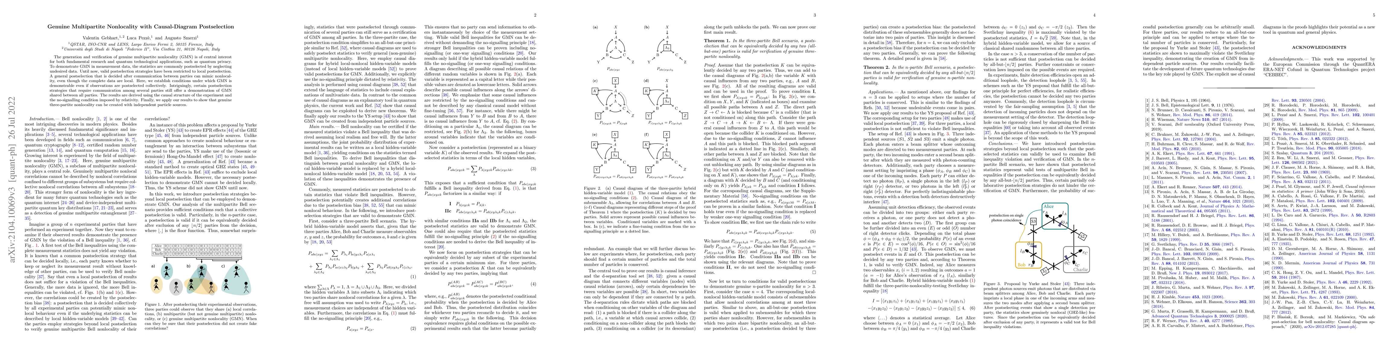 Thumbnail for Genuine multipartite nonlocality with causal-diagram postselection