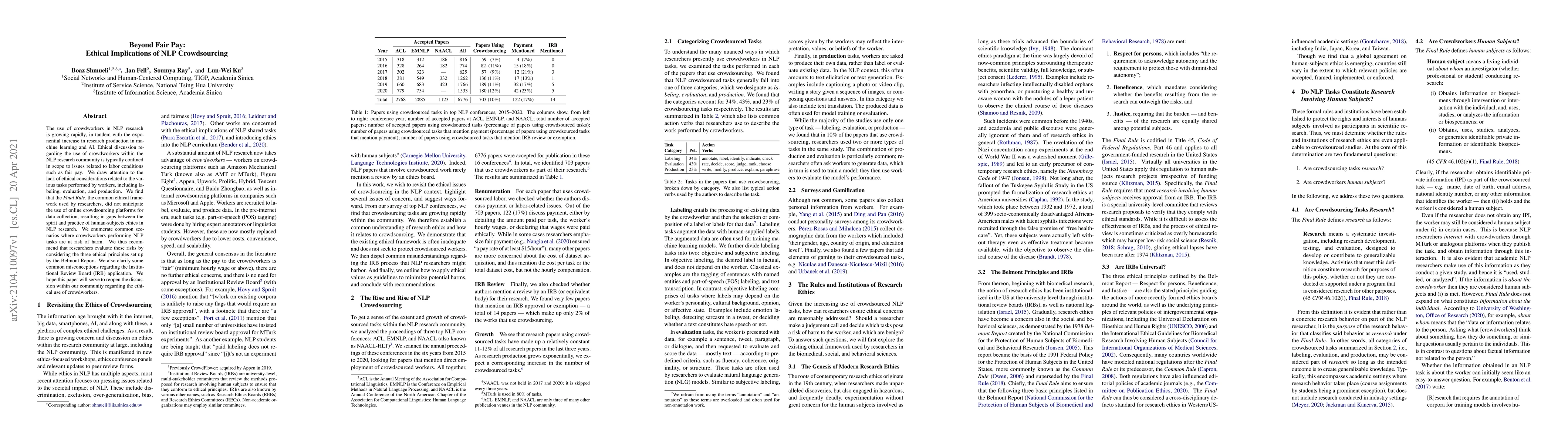 Thumbnail for Beyond Fair Pay: Ethical Implications of NLP Crowdsourcing