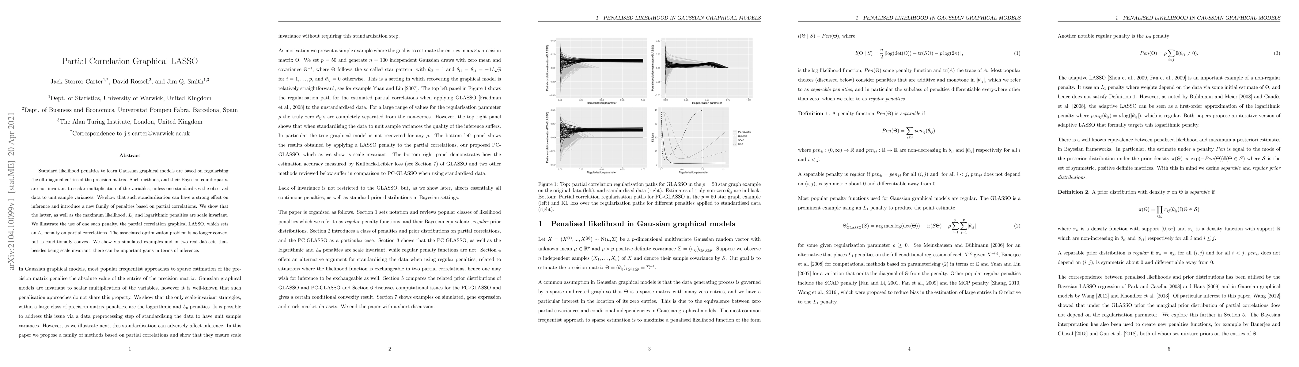 Thumbnail for Partial Correlation Graphical LASSO