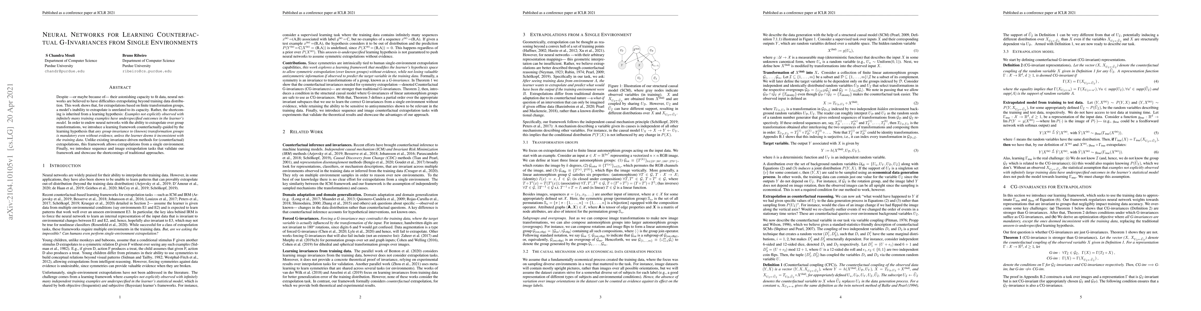 Thumbnail for Neural Networks for Learning Counterfactual G-Invariances from Single
  Environments