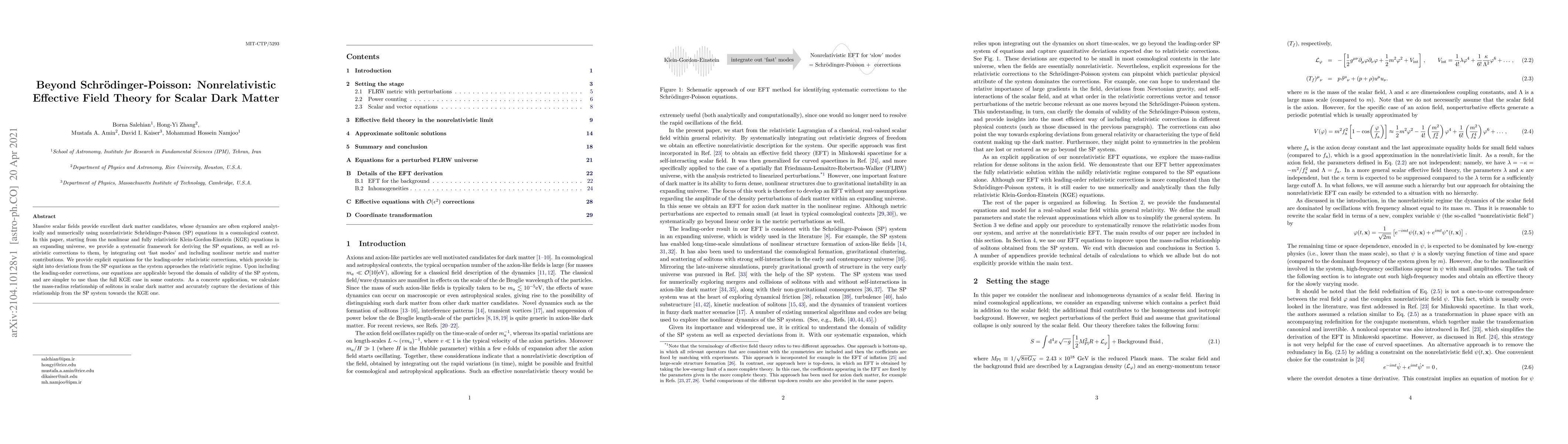 Thumbnail for Beyond Schr\"{o}dinger-Poisson: Nonrelativistic Effective Field Theory
  for Scalar Dark Matter