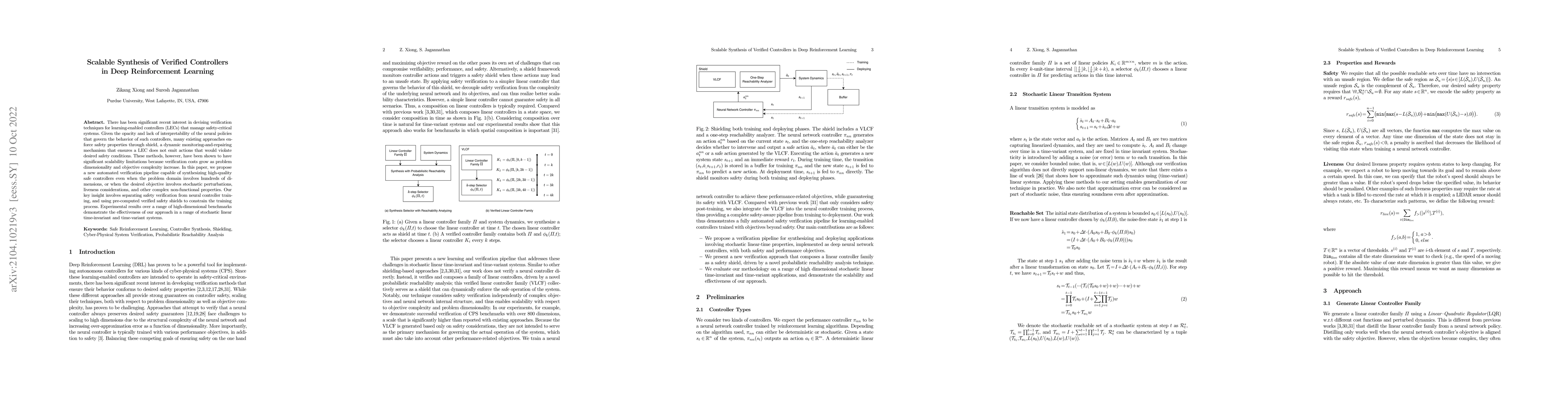 Thumbnail for Scalable Synthesis of Verified Controllers in Deep Reinforcement
  Learning