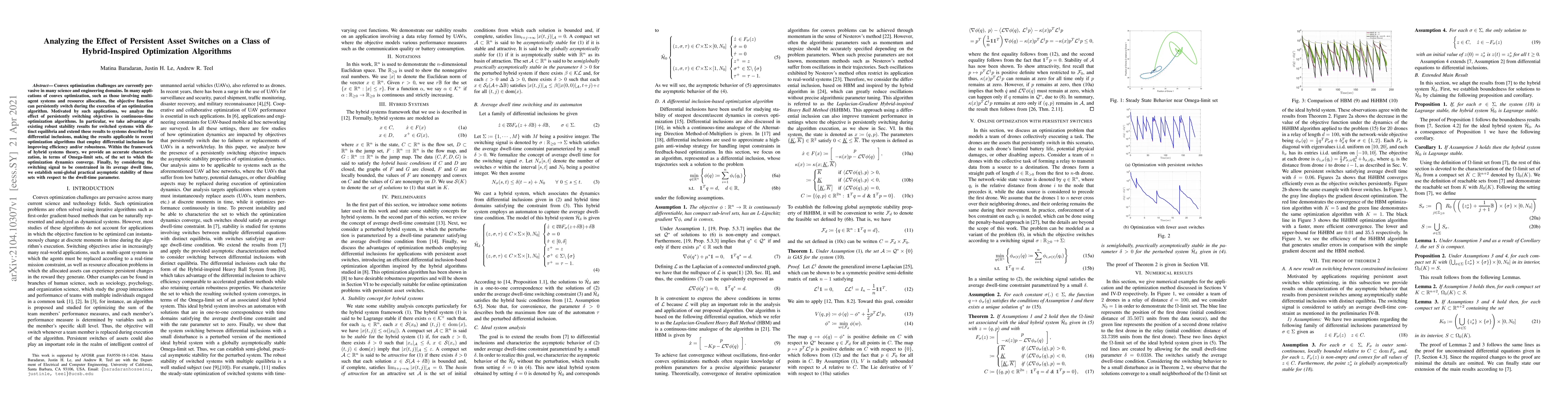 Thumbnail for Analyzing the Effect of Persistent Asset Switches on a Class of
  Hybrid-Inspired Optimization Algorithms
