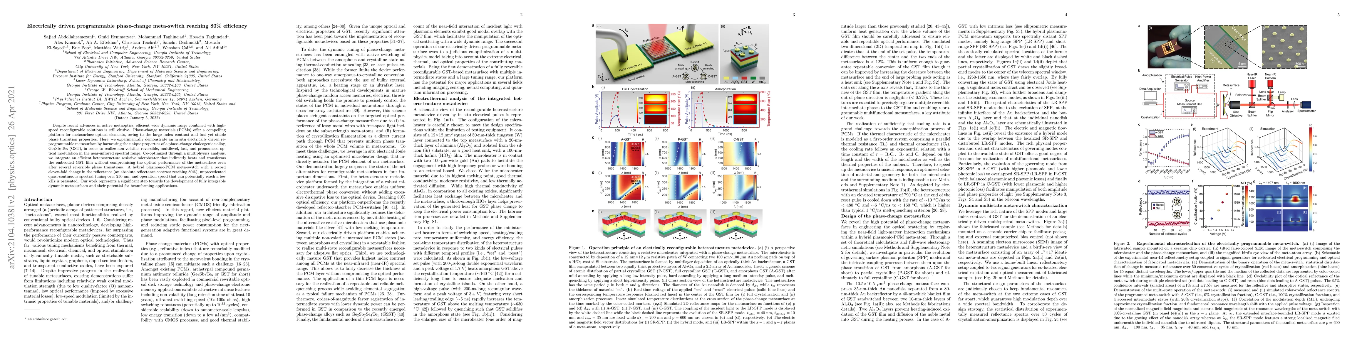 Thumbnail for Electrically driven programmable phase-change meta-switch reaching 80%
  efficiency