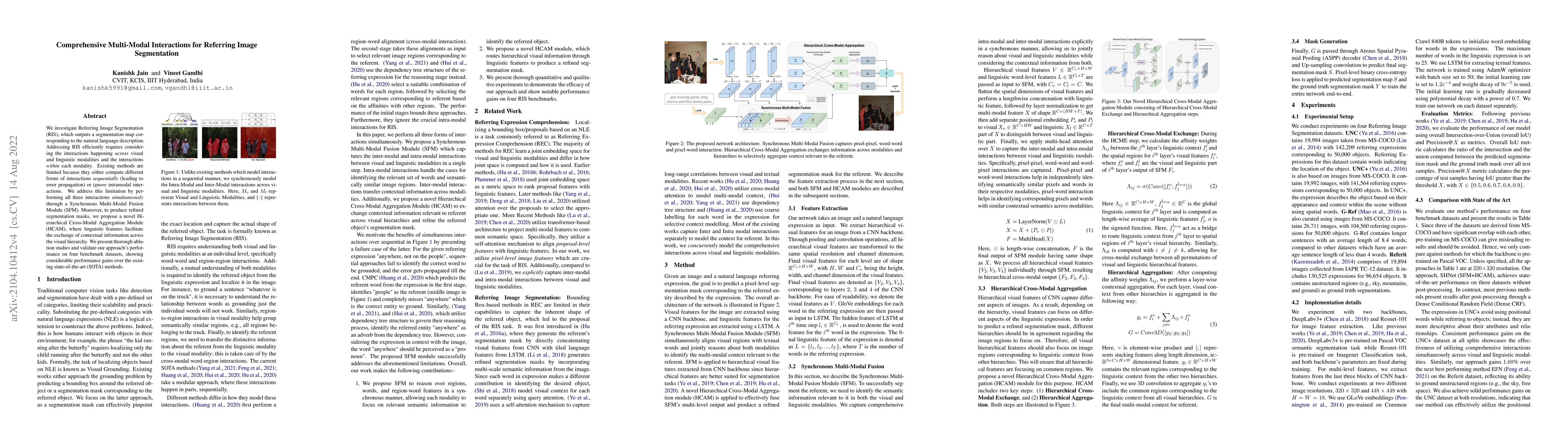 Thumbnail for Comprehensive Multi-Modal Interactions for Referring Image Segmentation