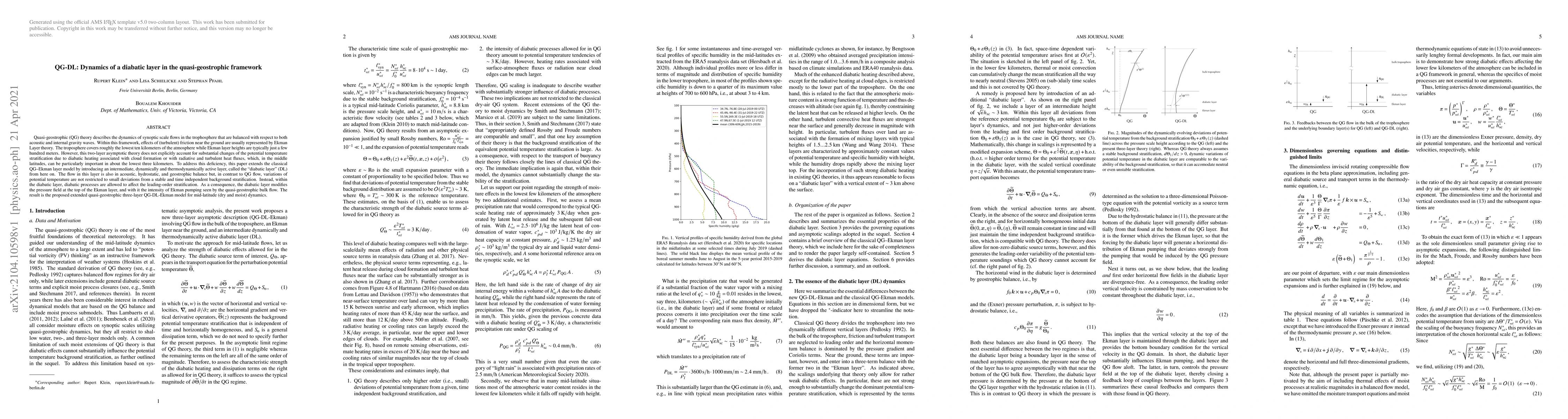 Thumbnail for QG-DL: Dynamics of a diabatic layer in the quasi-geostrophic framework