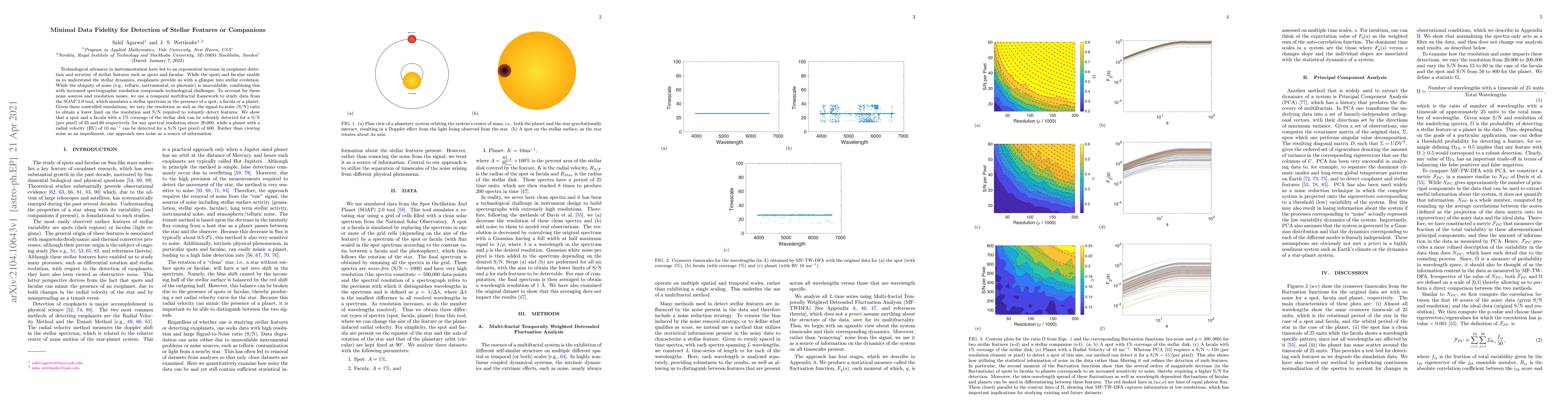 Thumbnail for Minimal Data Fidelity for Detection of Stellar Features or Companions