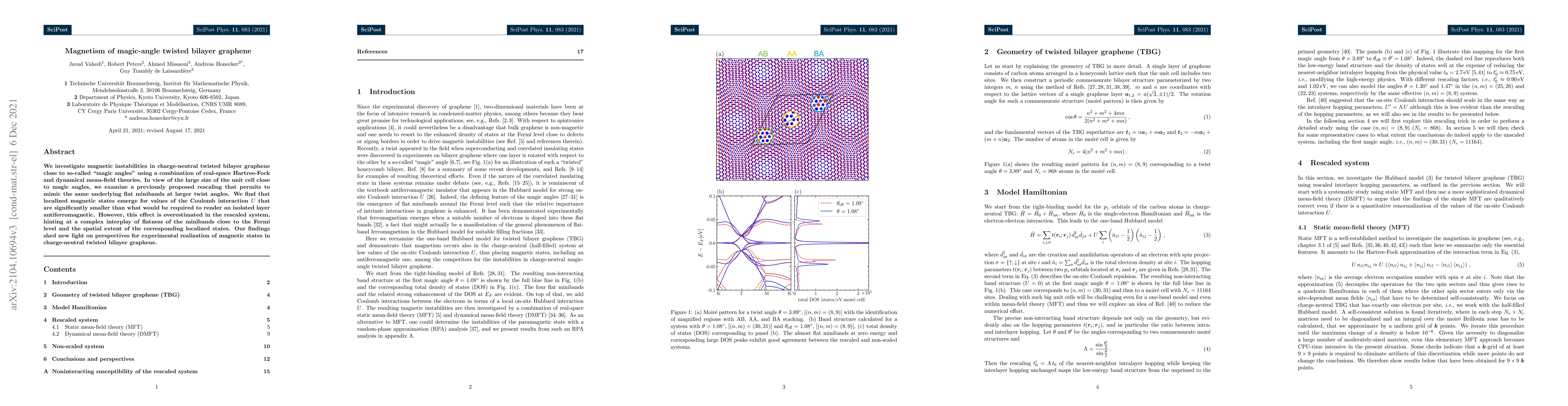 Thumbnail for Magnetism of magic-angle twisted bilayer graphene