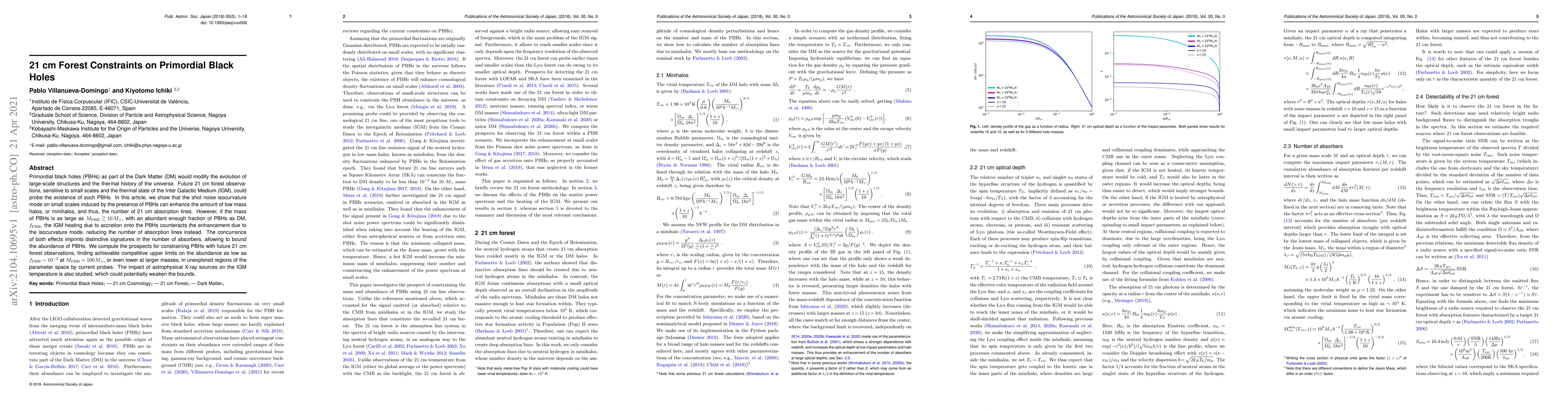 Thumbnail for 21 cm Forest Constraints on Primordial Black Holes