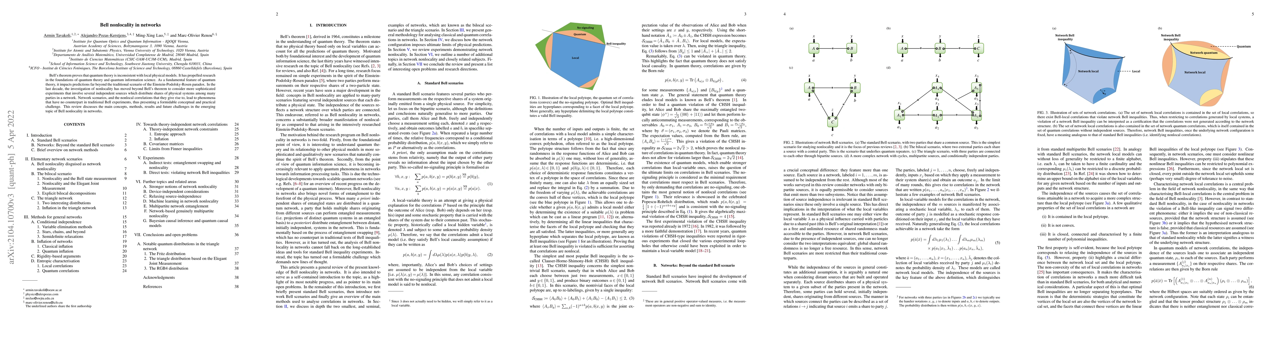 Thumbnail for Bell nonlocality in networks