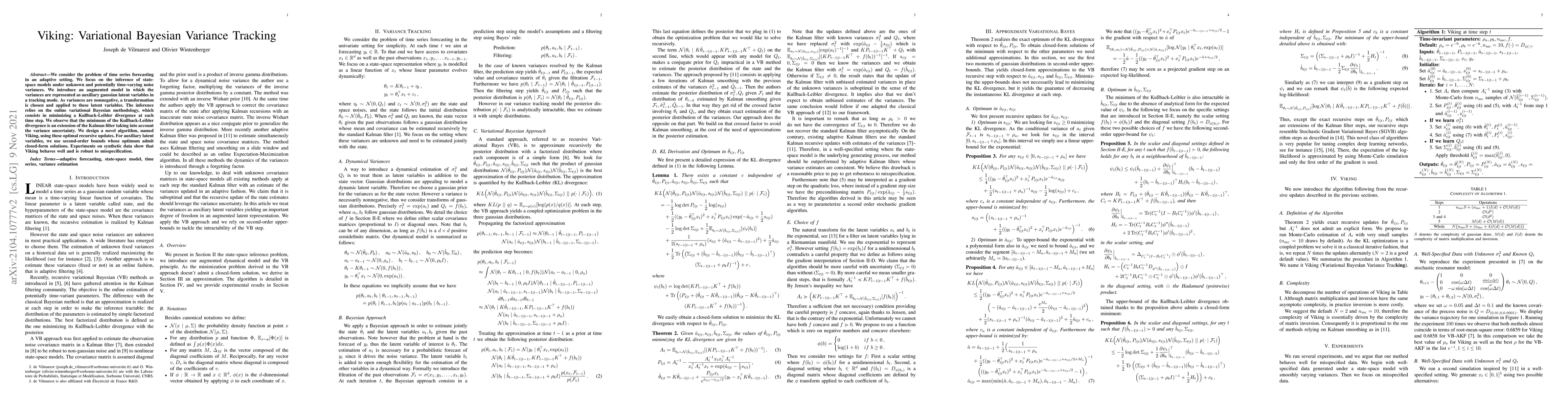 Thumbnail for Viking: Variational Bayesian Variance Tracking