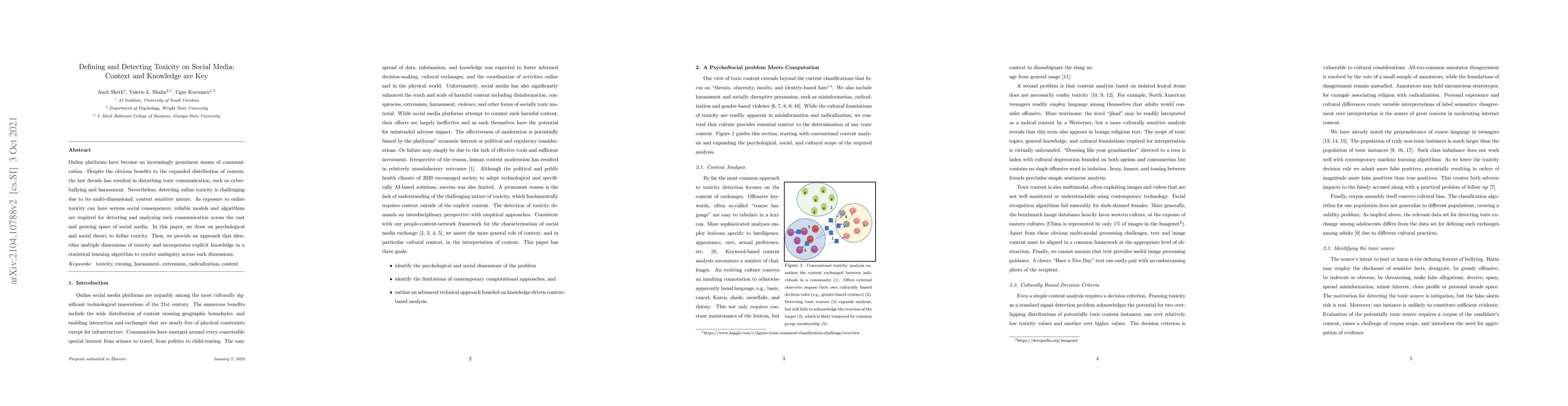 Thumbnail for Defining and Detecting Toxicity on Social Media: Context and Knowledge
  are Key