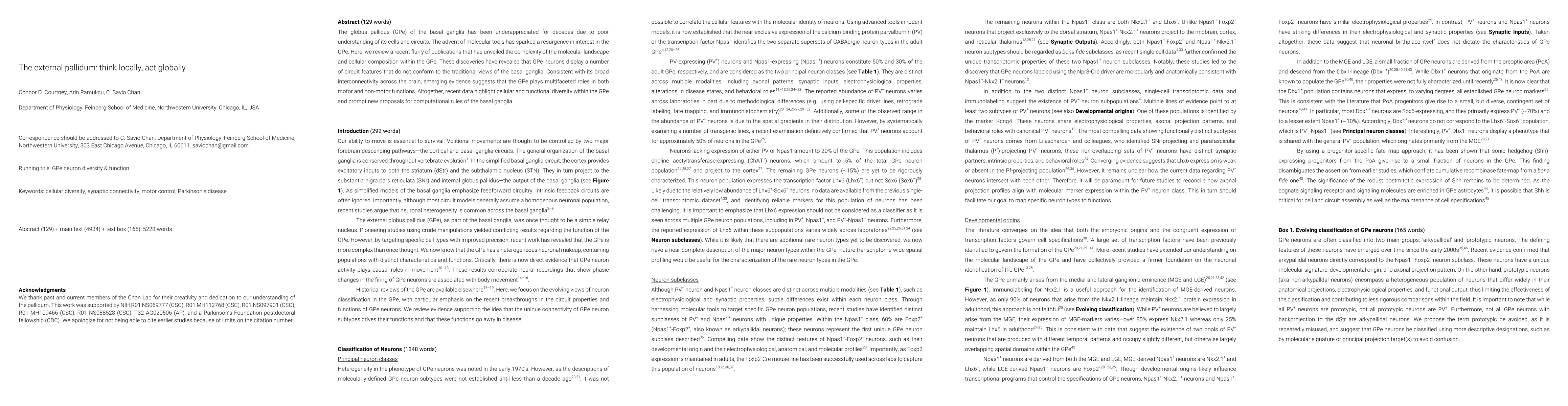 Thumbnail for The external pallidum: think locally, act globally