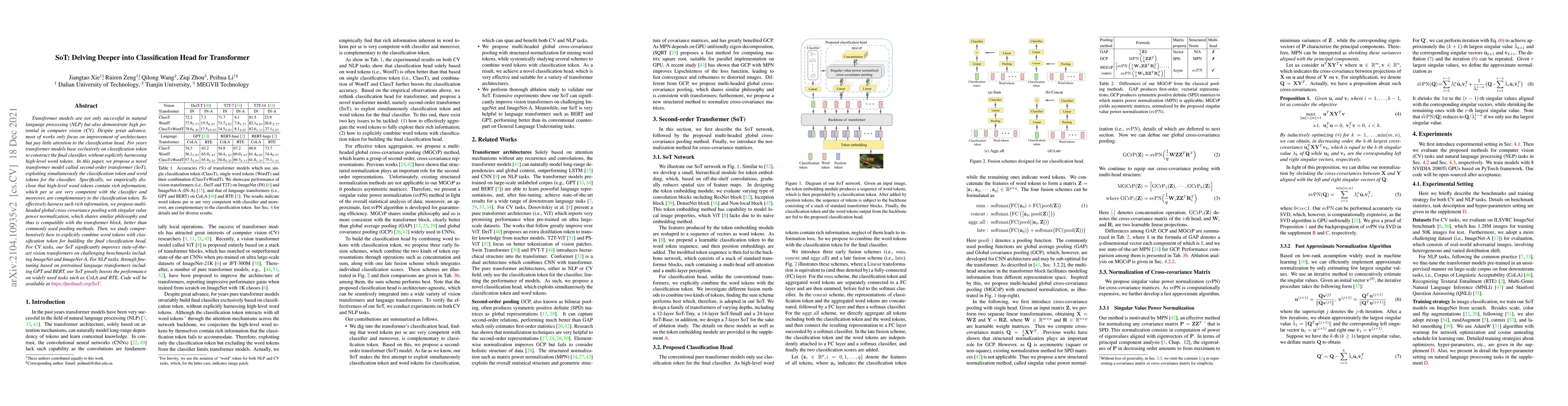 Thumbnail for SoT: Delving Deeper into Classification Head for Transformer