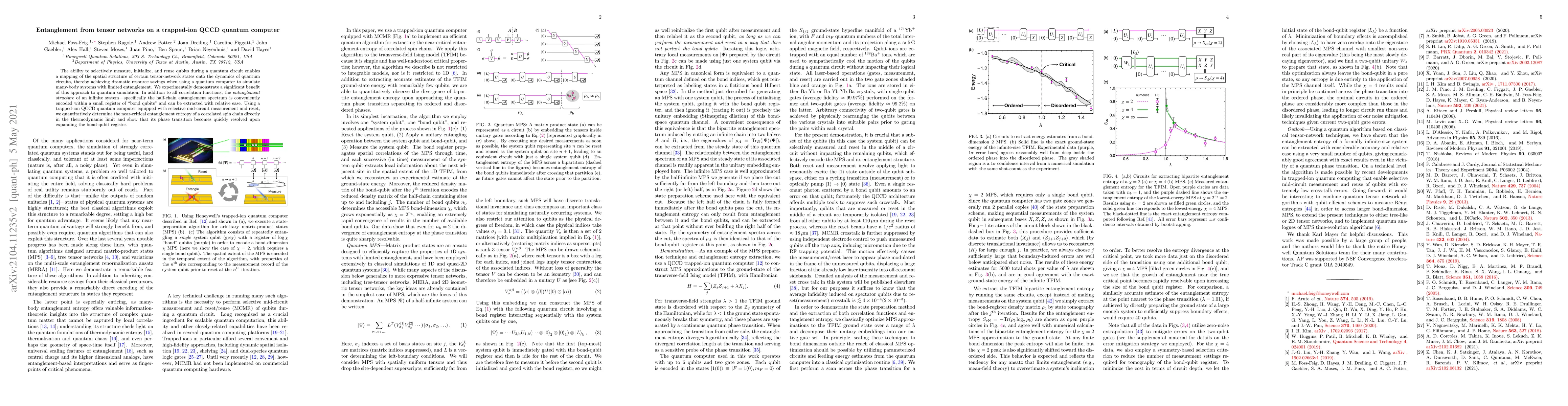 Thumbnail for Entanglement from tensor networks on a trapped-ion QCCD quantum computer