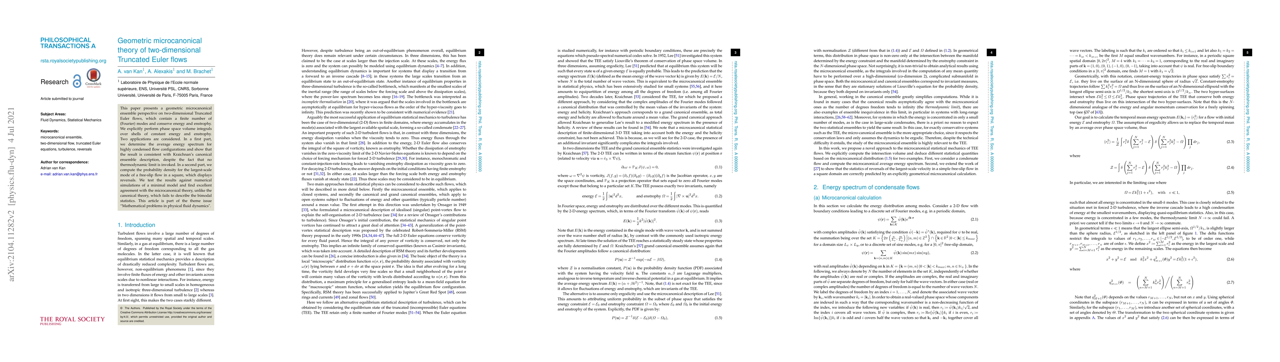 Thumbnail for Geometric microcanonical theory of two-dimensional Truncated Euler flows