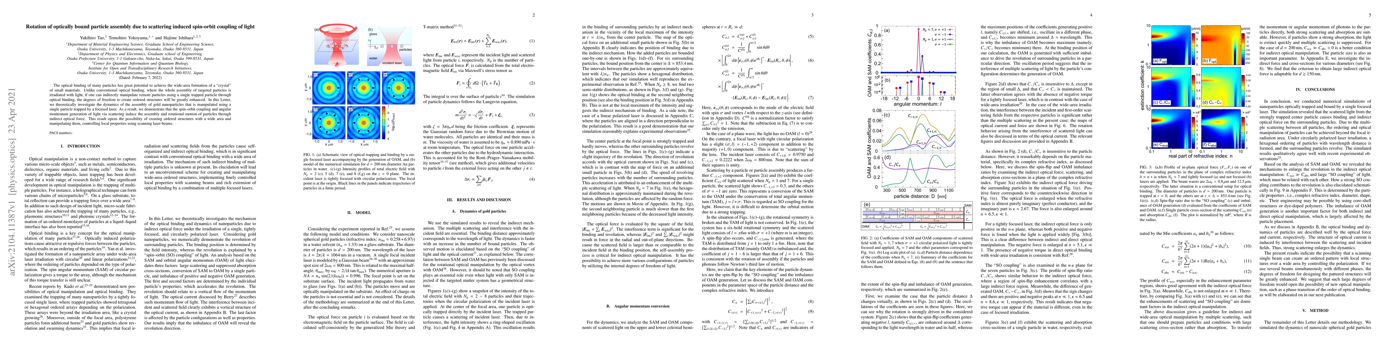 Thumbnail for Rotation of optically bound particle assembly due to scattering induced
  spin-orbit coupling of light
