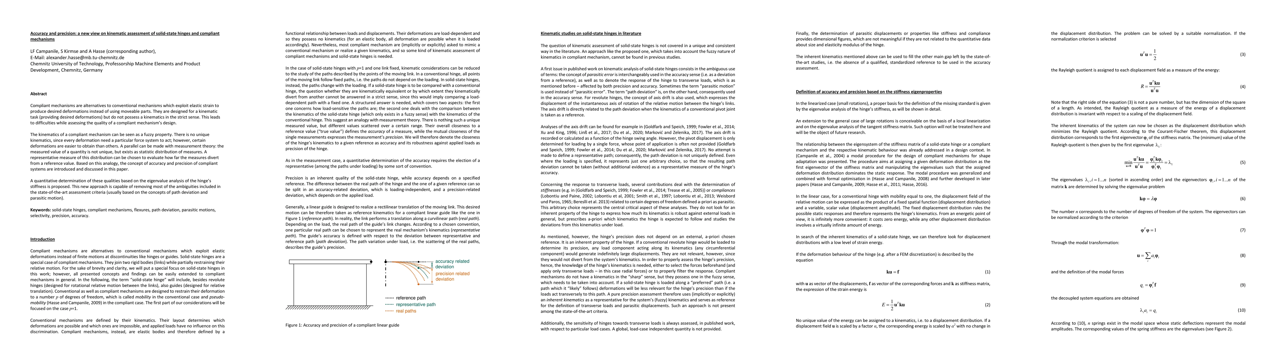 Thumbnail for Accuracy and precision: a new view on kinematic assessment of
  solid-state hinges and compliant mechanisms