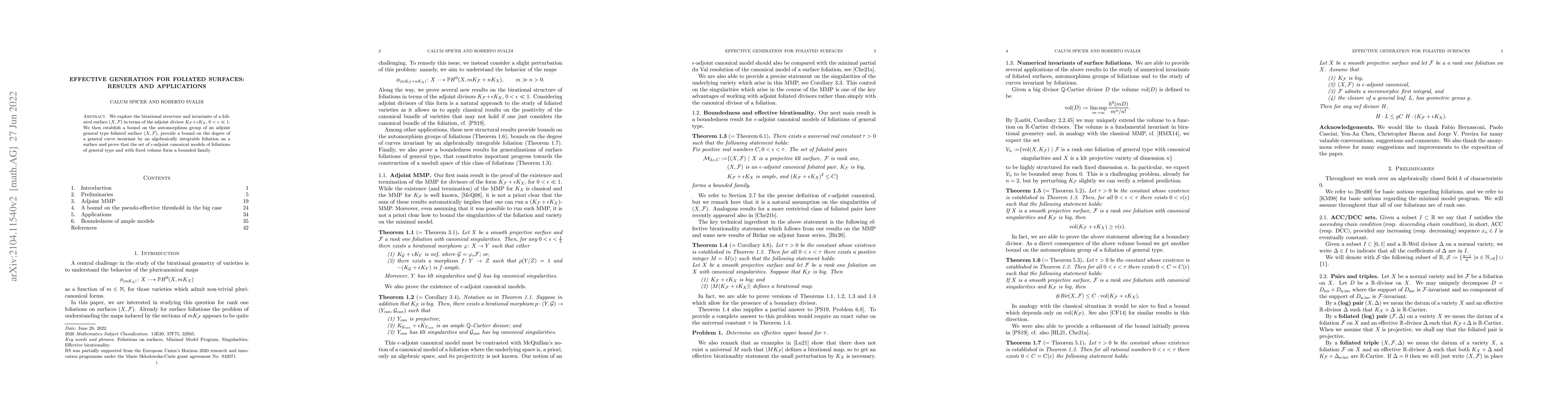 Thumbnail for Effective generation for foliated surfaces: results and applications