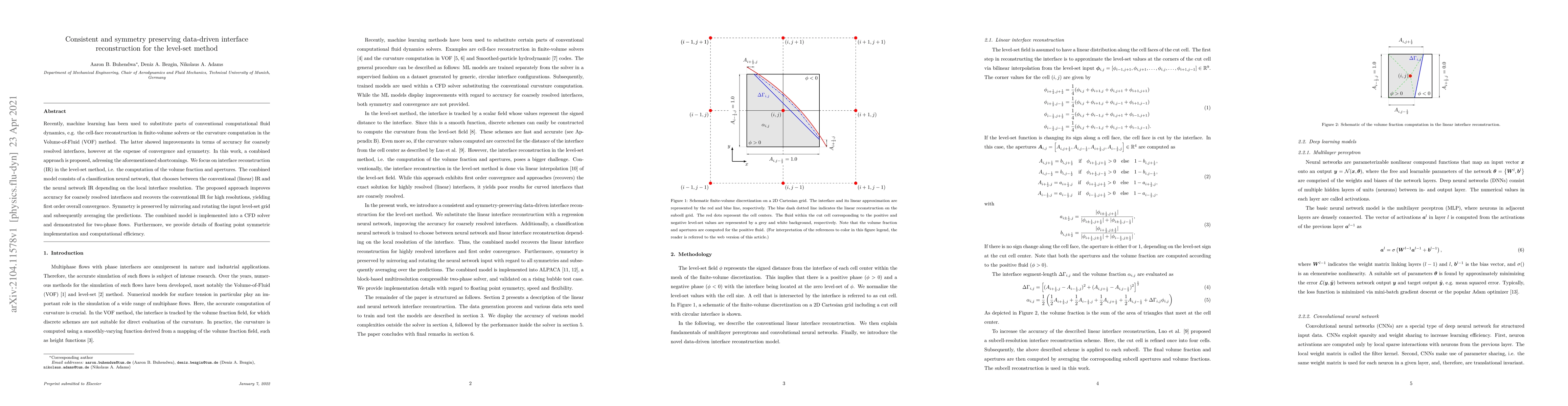 Thumbnail for Consistent and symmetry preserving data-driven interface reconstruction
  for the level-set method