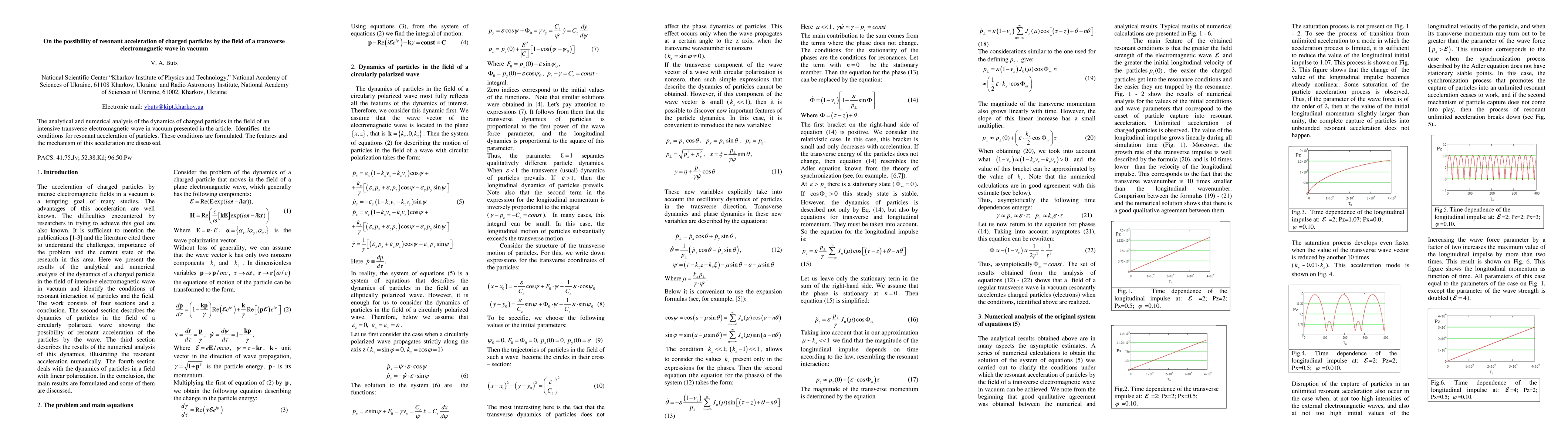 Thumbnail for On the possibility of resonant acceleration of charged particles by the
  field of a transverse electromagnetic wave in vacuum