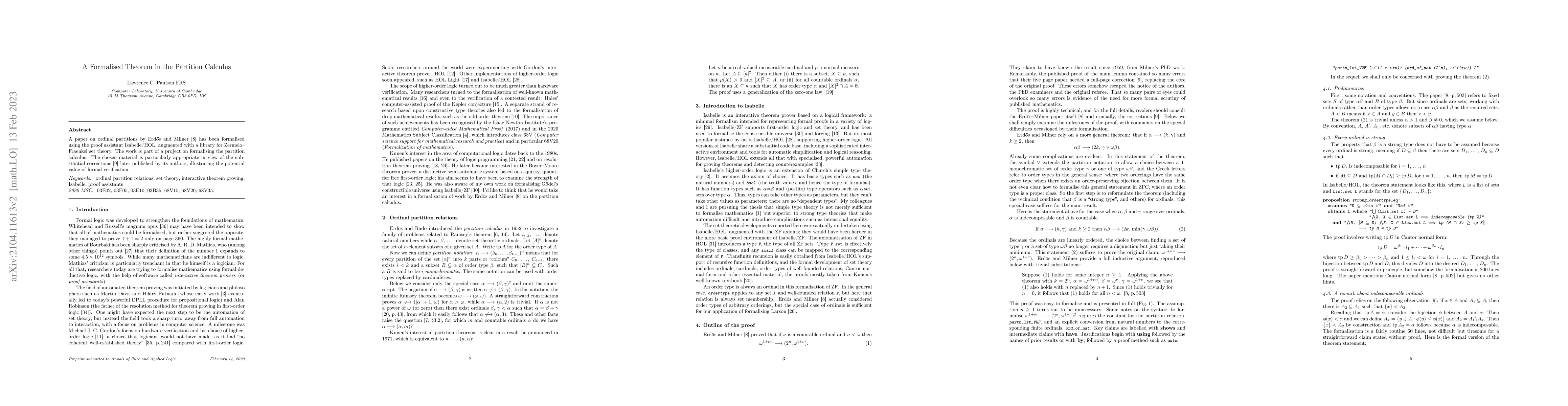 Thumbnail for A Formalised Theorem in the Partition Calculus