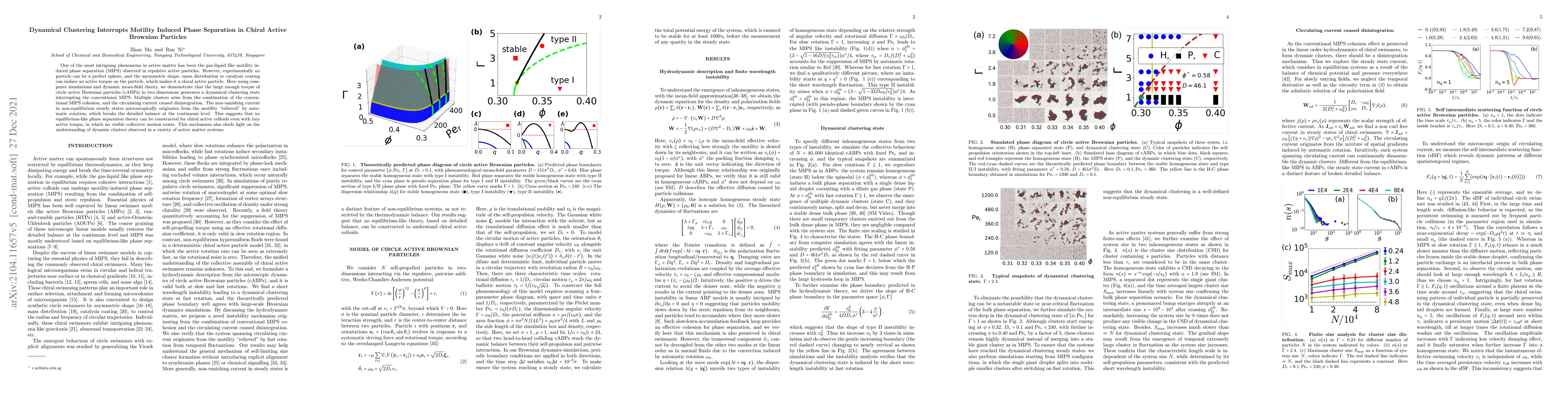 Thumbnail for Dynamical Clustering Interrupts Motility Induced Phase Separation in
  Chiral Active Brownian Particles