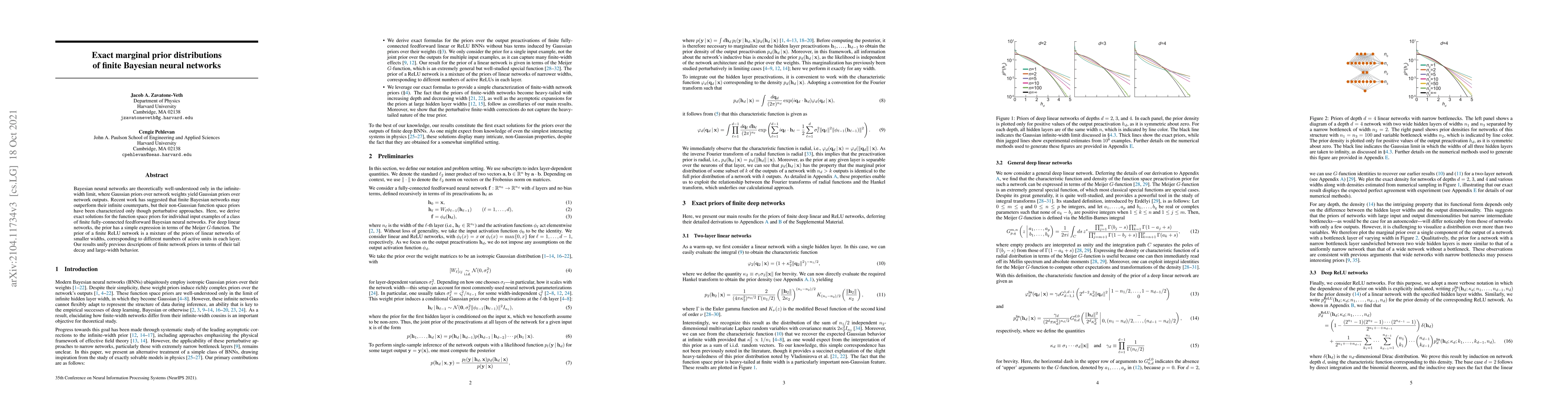 Thumbnail for Exact marginal prior distributions of finite Bayesian neural networks