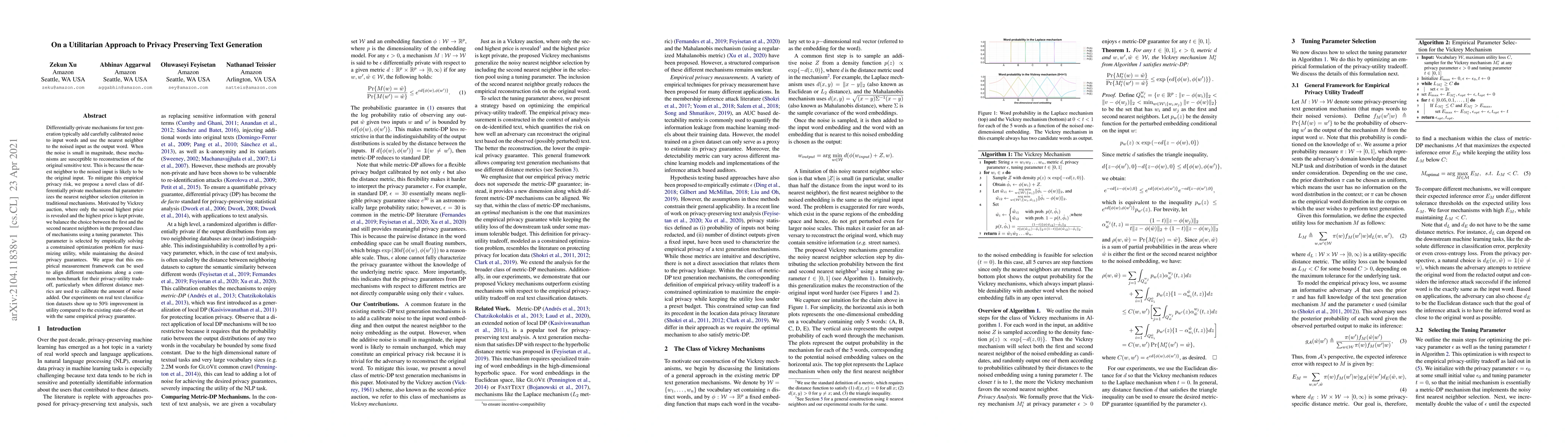 Thumbnail for On a Utilitarian Approach to Privacy Preserving Text Generation