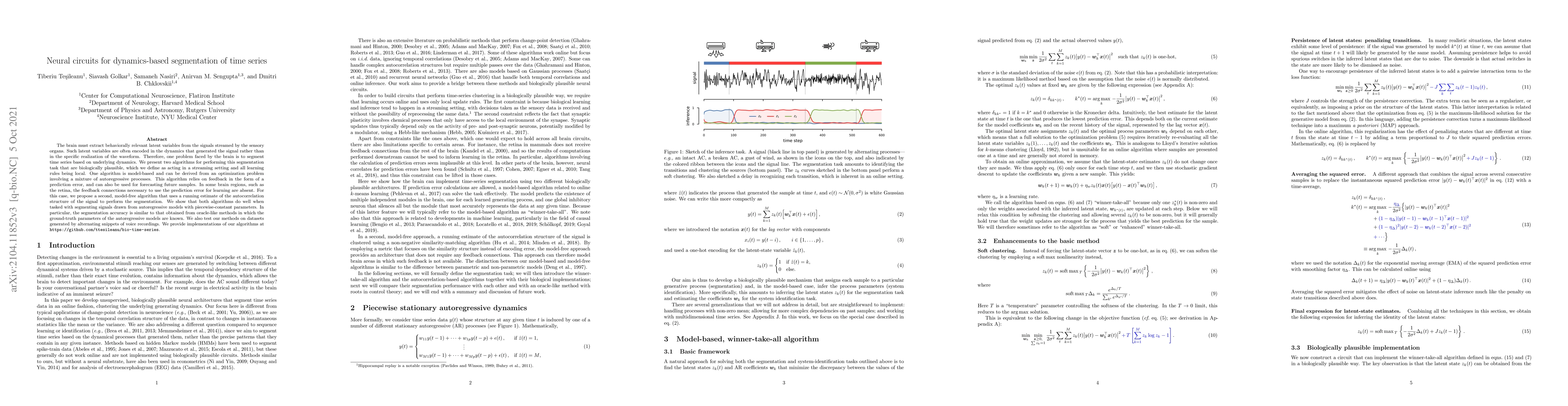 Thumbnail for Neural circuits for dynamics-based segmentation of time series
