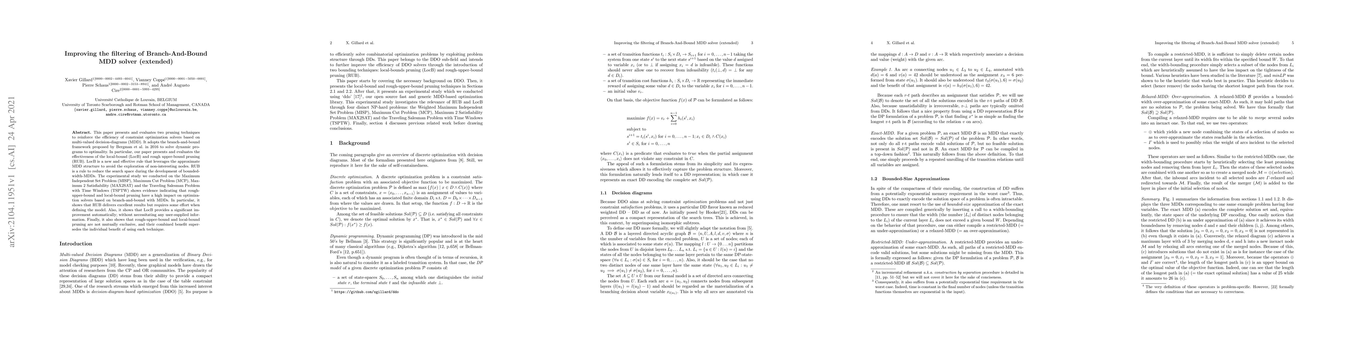Thumbnail for Improving the filtering of Branch-And-Bound MDD solver (extended)
