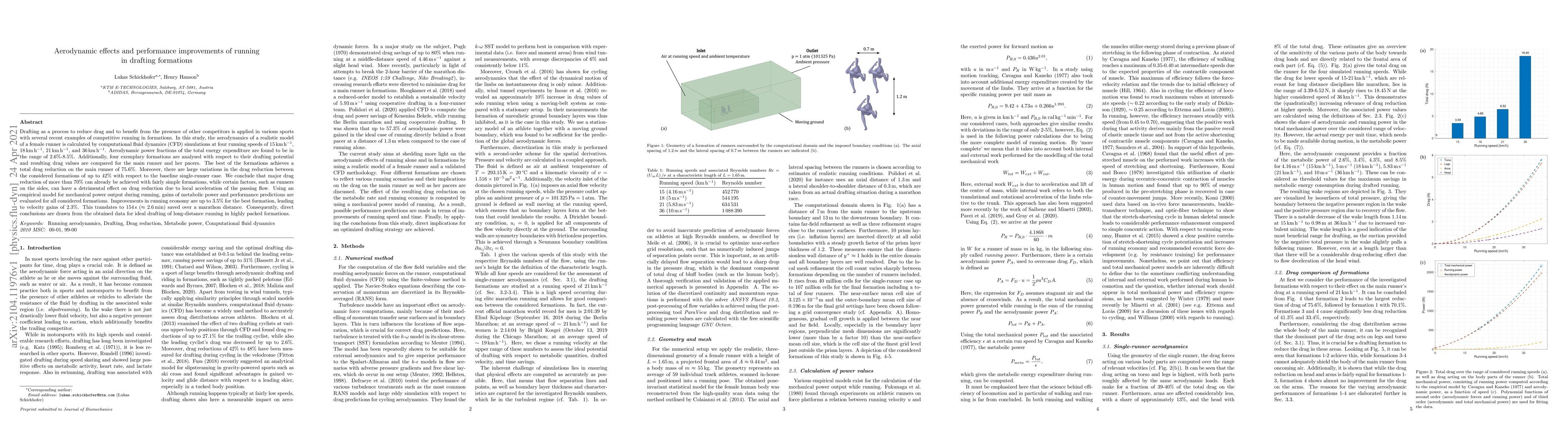Thumbnail for Aerodynamic effects and performance improvements of running in drafting
  formations