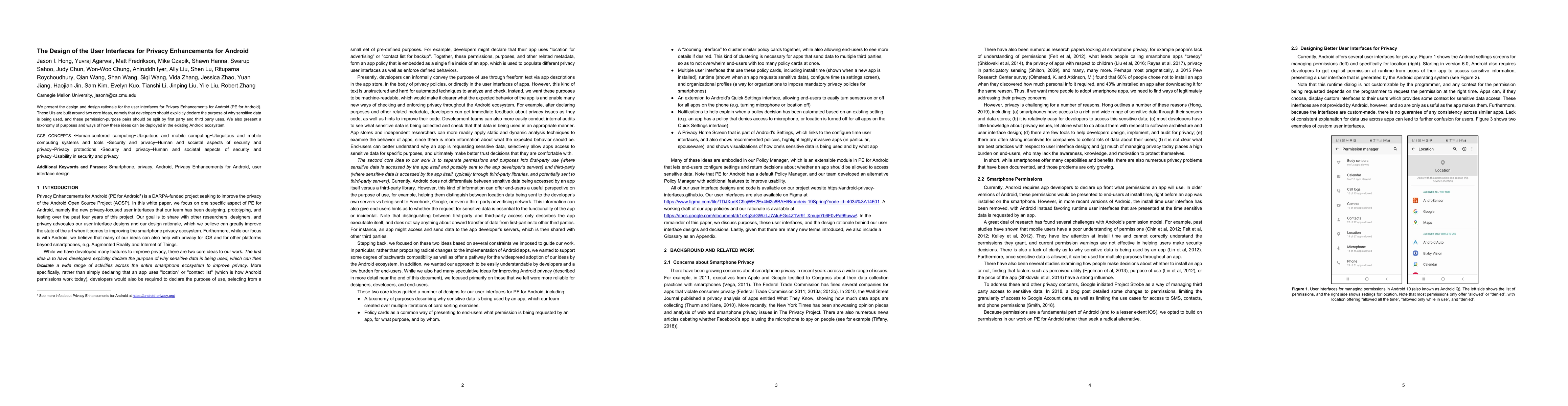 Thumbnail for The Design of the User Interfaces for Privacy Enhancements for Android