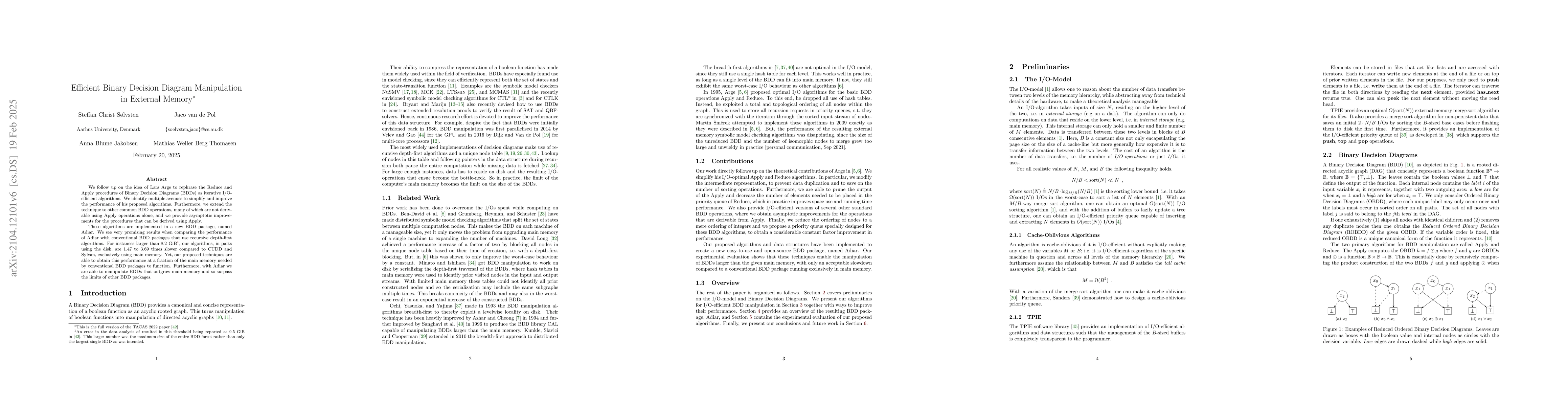 Thumbnail for Efficient Binary Decision Diagram Manipulation in External Memory