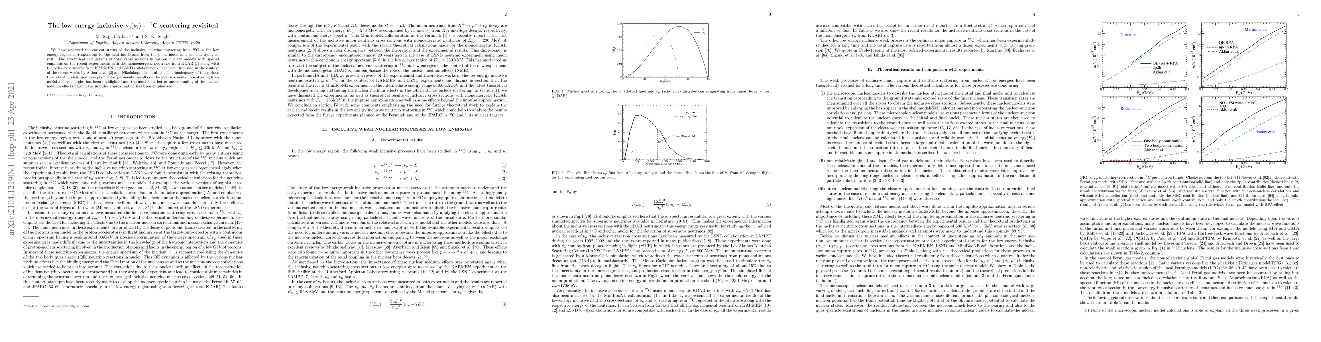 Thumbnail for The low energy inclusive $\nu_{\mu} (\nu_{e})-^{12}$C scattering
  revisited