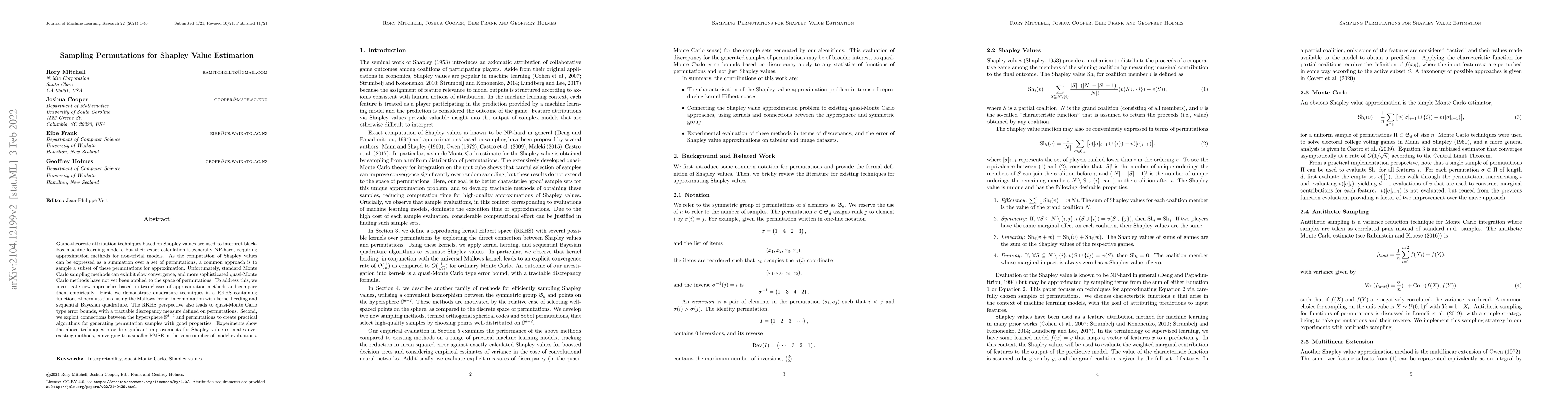 Thumbnail for Sampling Permutations for Shapley Value Estimation