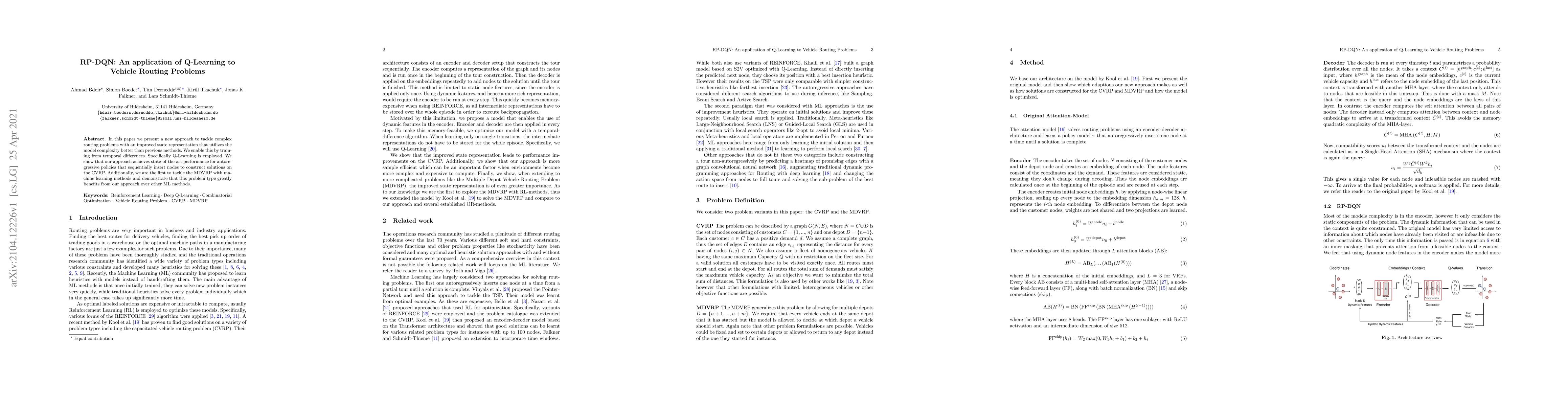 Thumbnail for RP-DQN: An application of Q-Learning to Vehicle Routing Problems