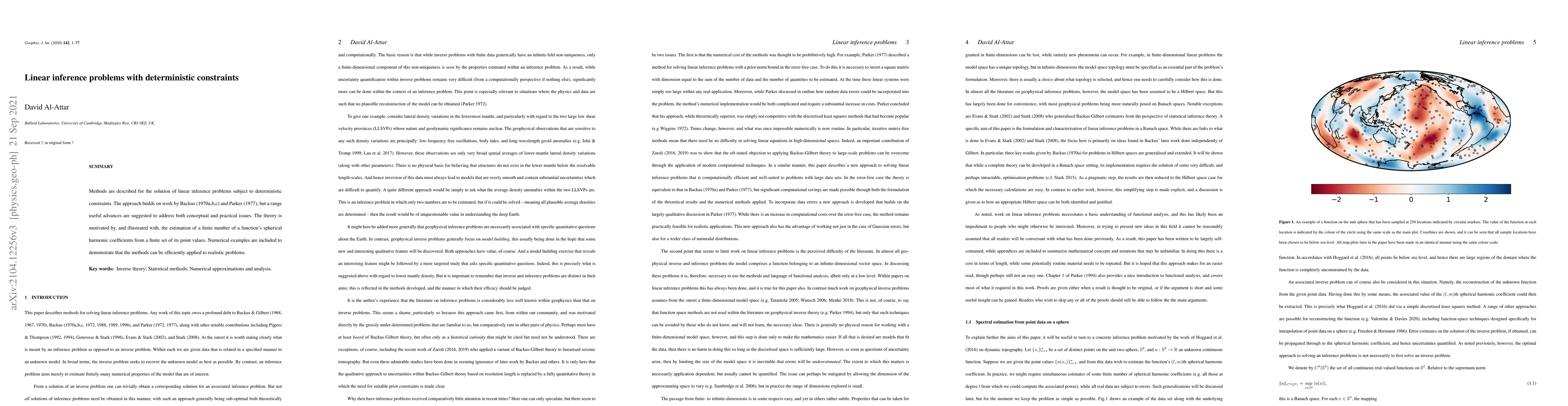Thumbnail for Linear inference problems with deterministic constraints