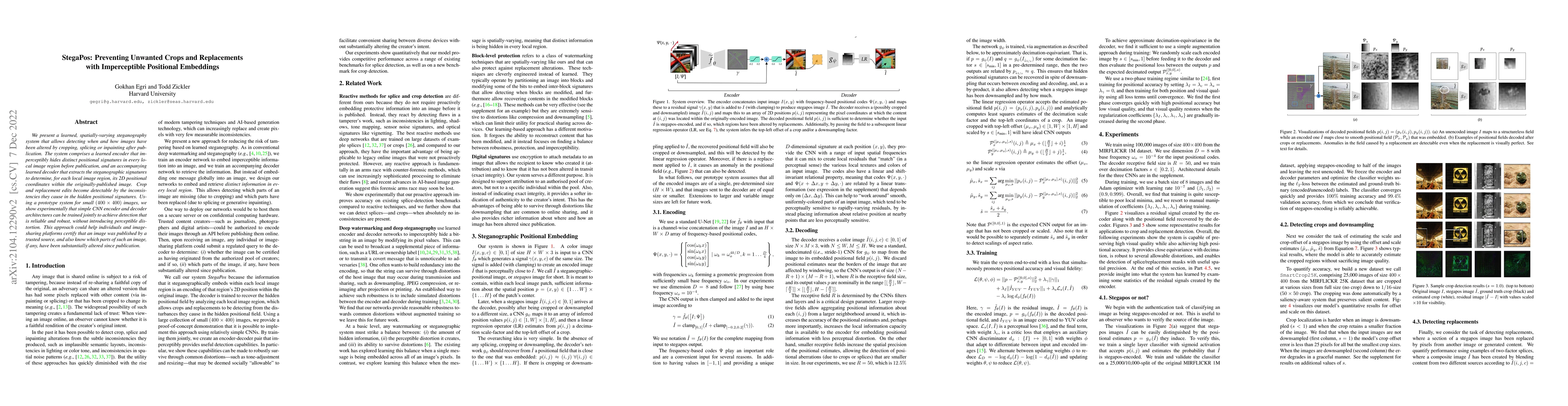 Thumbnail for StegaPos: Preventing Unwanted Crops and Replacements with Imperceptible
  Positional Embeddings