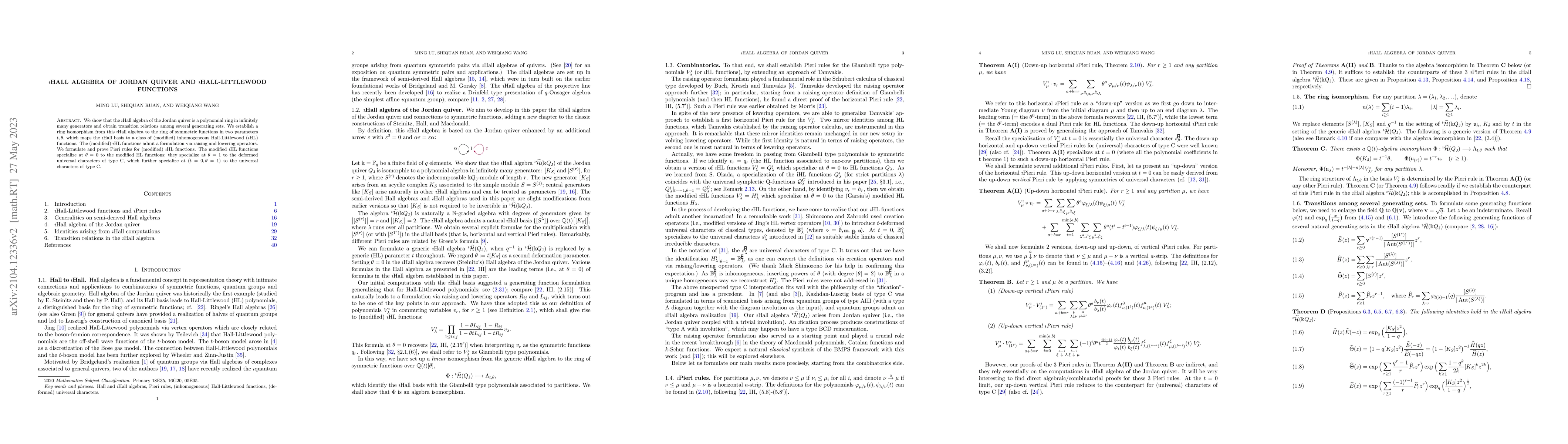 Thumbnail for $\imath$Hall algebra of Jordan quiver and $\imath$Hall-Littlewood
  functions
