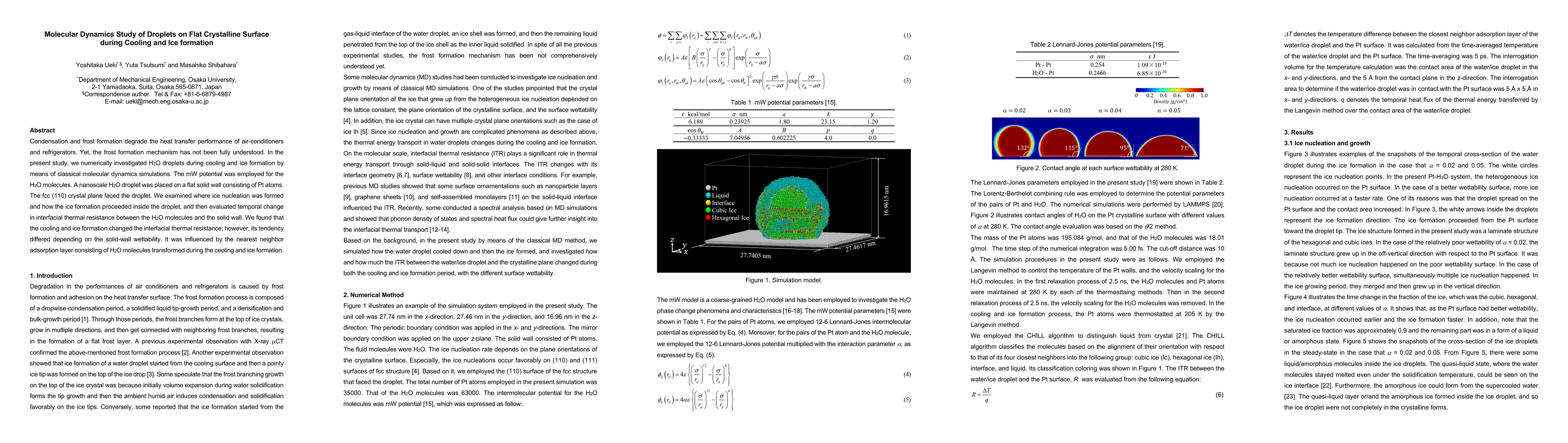 Thumbnail for Molecular Dynamics Study of Droplets on Flat Crystalline Surface during
  Cooling and Ice formation