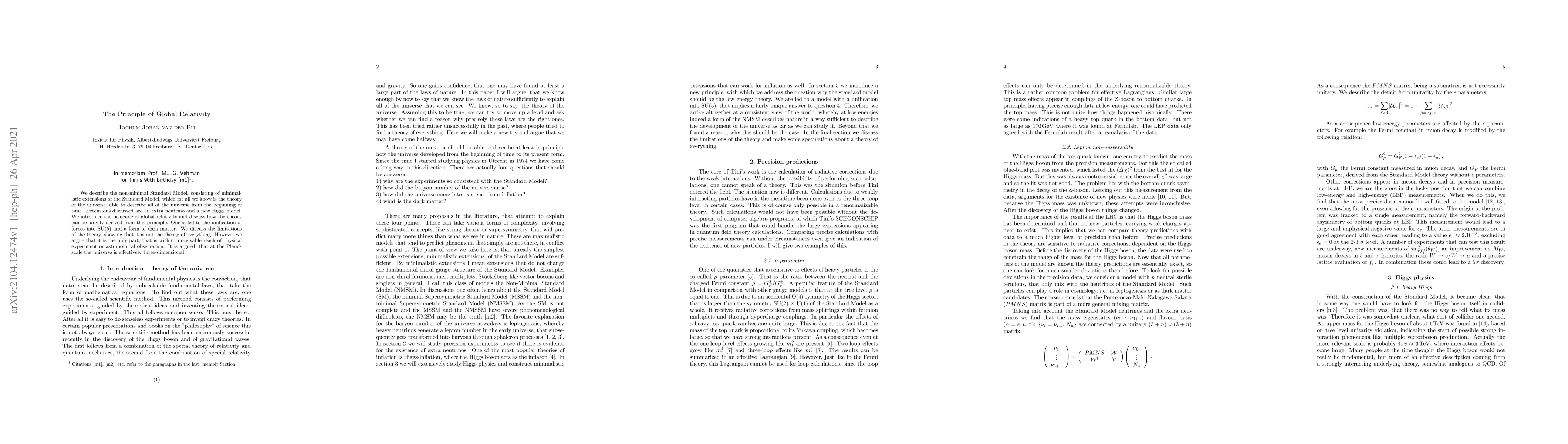 Thumbnail for The Principle of Global Relativity