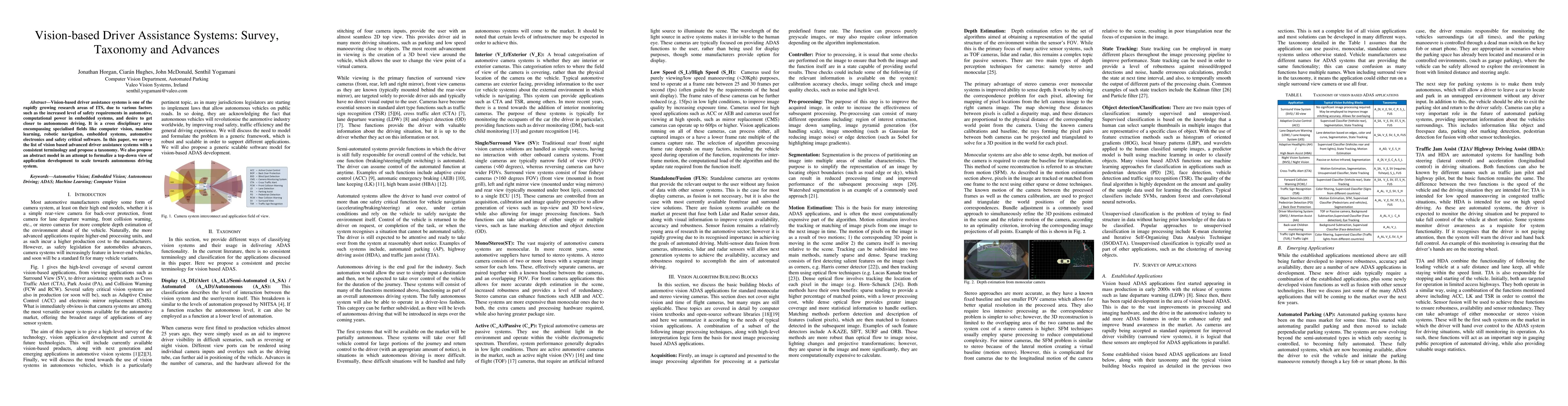 Thumbnail for Vision-based Driver Assistance Systems: Survey, Taxonomy and Advances