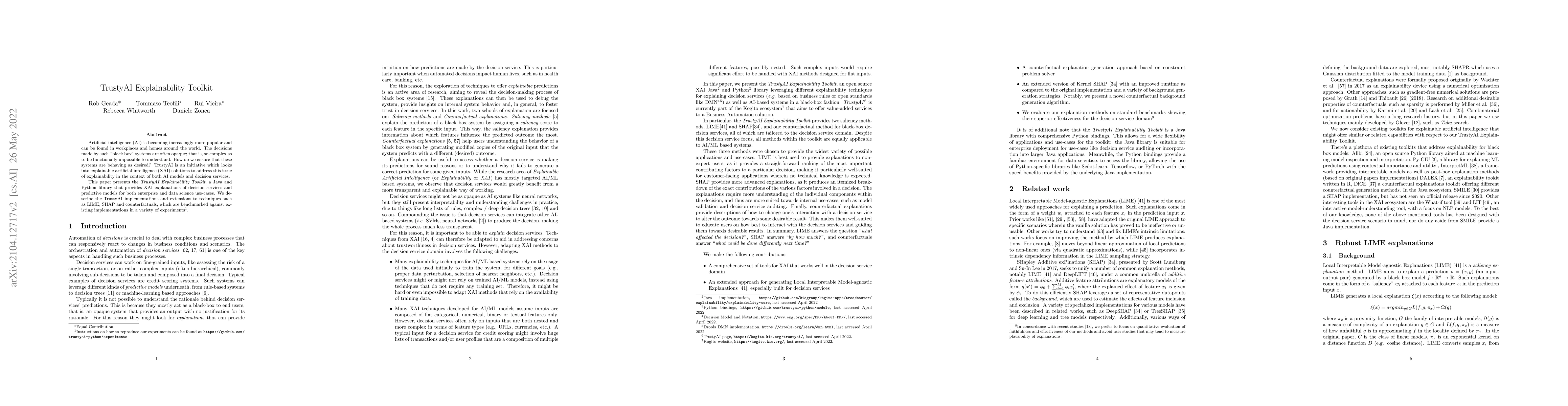 Thumbnail for TrustyAI Explainability Toolkit