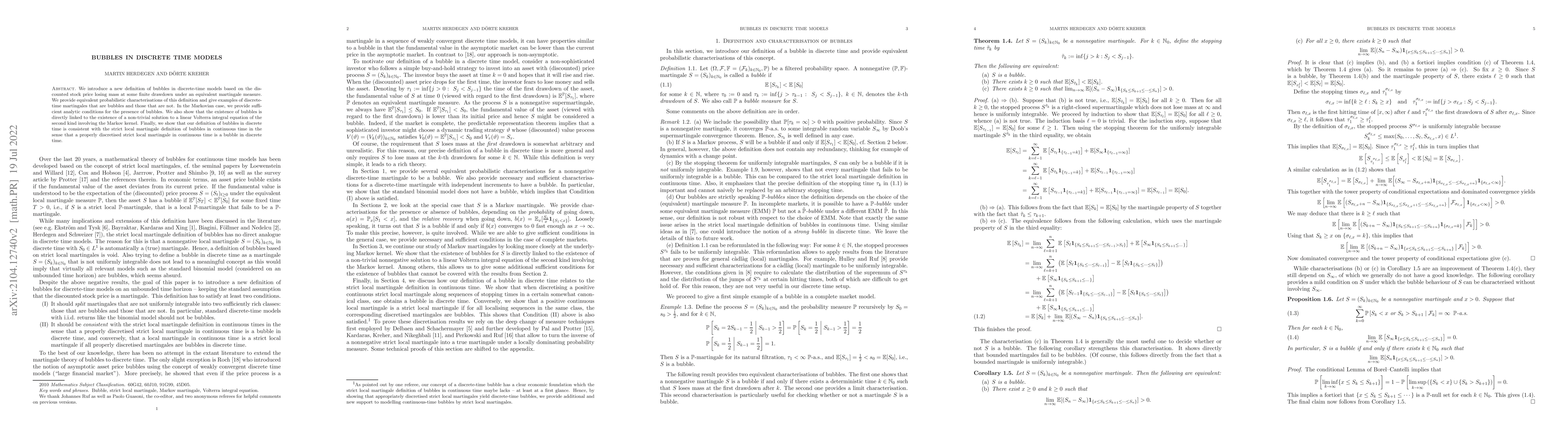Thumbnail for Bubbles in discrete time models