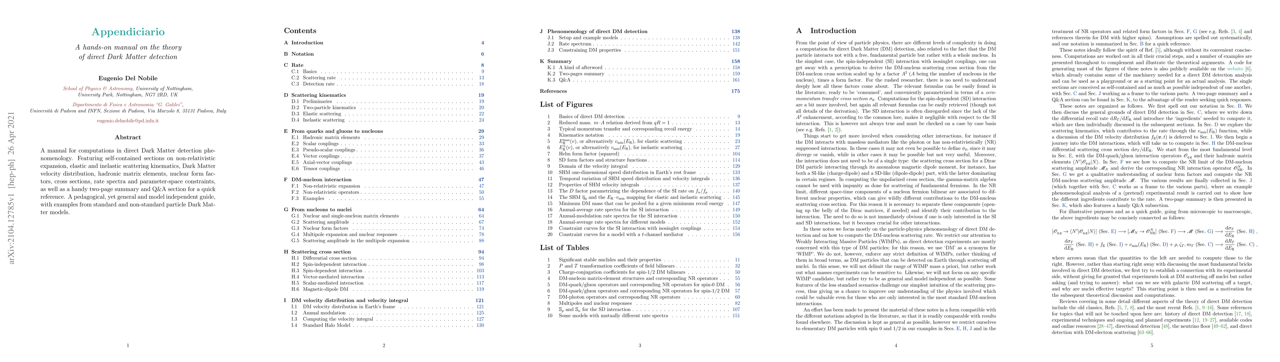 Thumbnail for Appendiciario -- A hands-on manual on the theory of direct Dark Matter
  detection