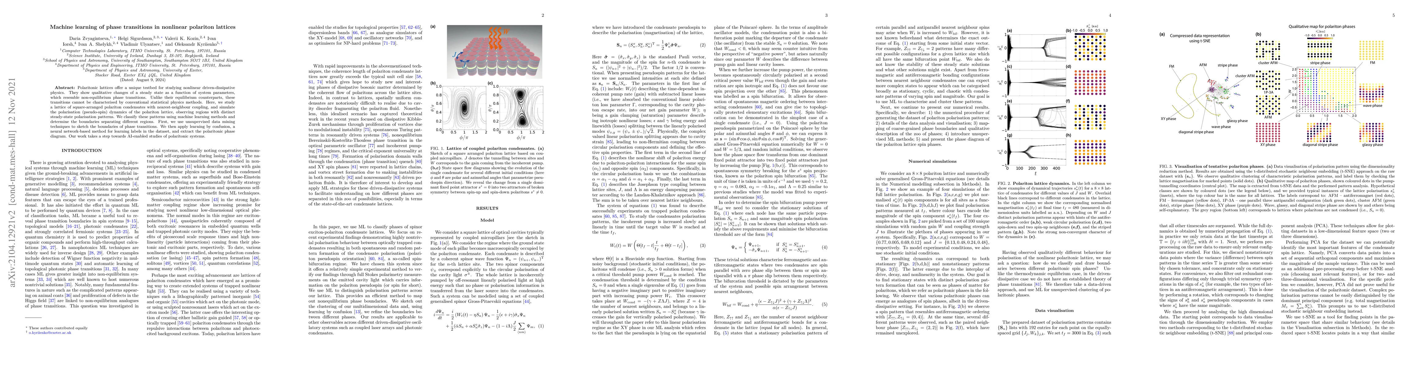 Thumbnail for Machine learning of phase transitions in nonlinear polariton lattices
